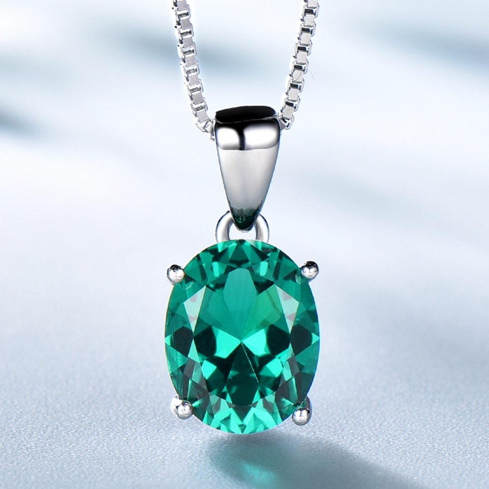 Nano Emerald Gemstone Wedding Jewelry Sets for Women 925 Sterling Silver Engagement Rings Necklace Pendant Clip Earrings