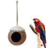 Hanging Bird House, Coconut Shell Birds Nest, Hut, Pet Cage Habitat for Hamster, Parakeet,