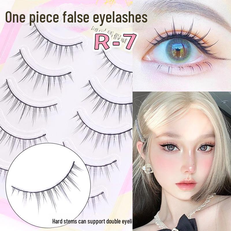 Menglu R-3 Super Natural Short Hard Stem False Eyelashes for Women: Ideal for Double Eyelids and Novice Grafting.