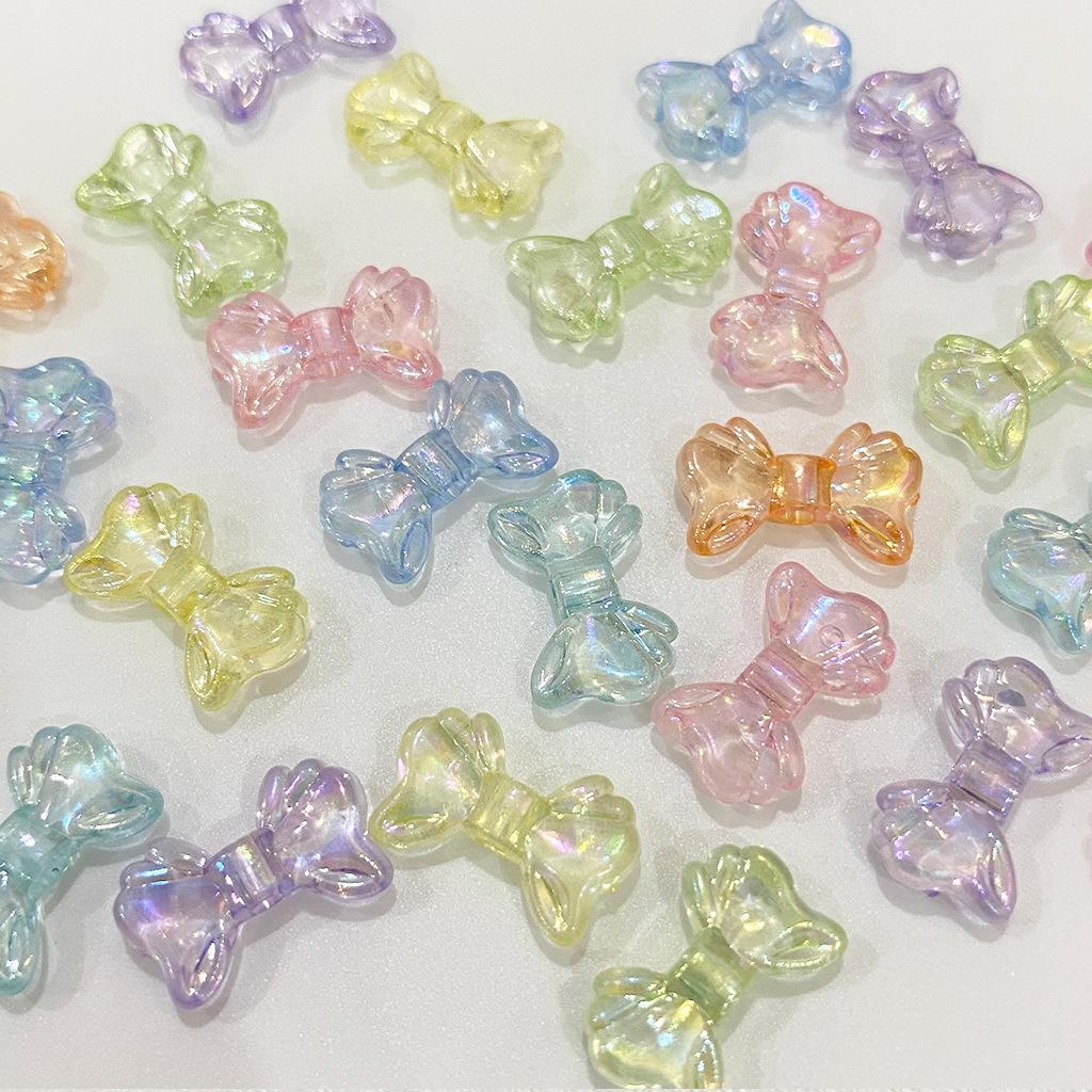 Small Bowknot Transparent Shiny AB Decorative Creative Beads Material  Accessories