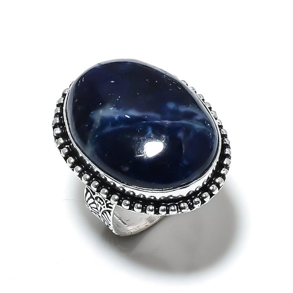 Sodalite Gemstone 925 Sterling Silver Gift Jewelry Ring Size 10