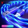 VAORLO Golwing Charging Cable 2.4A Fast Charge Line Type-C Micro 8Pin Phone Charging Cable For Iphone Android Phones