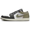 Air 1 Low Black Toe Medium Olive Unisex Sneakers Green White 553558-092