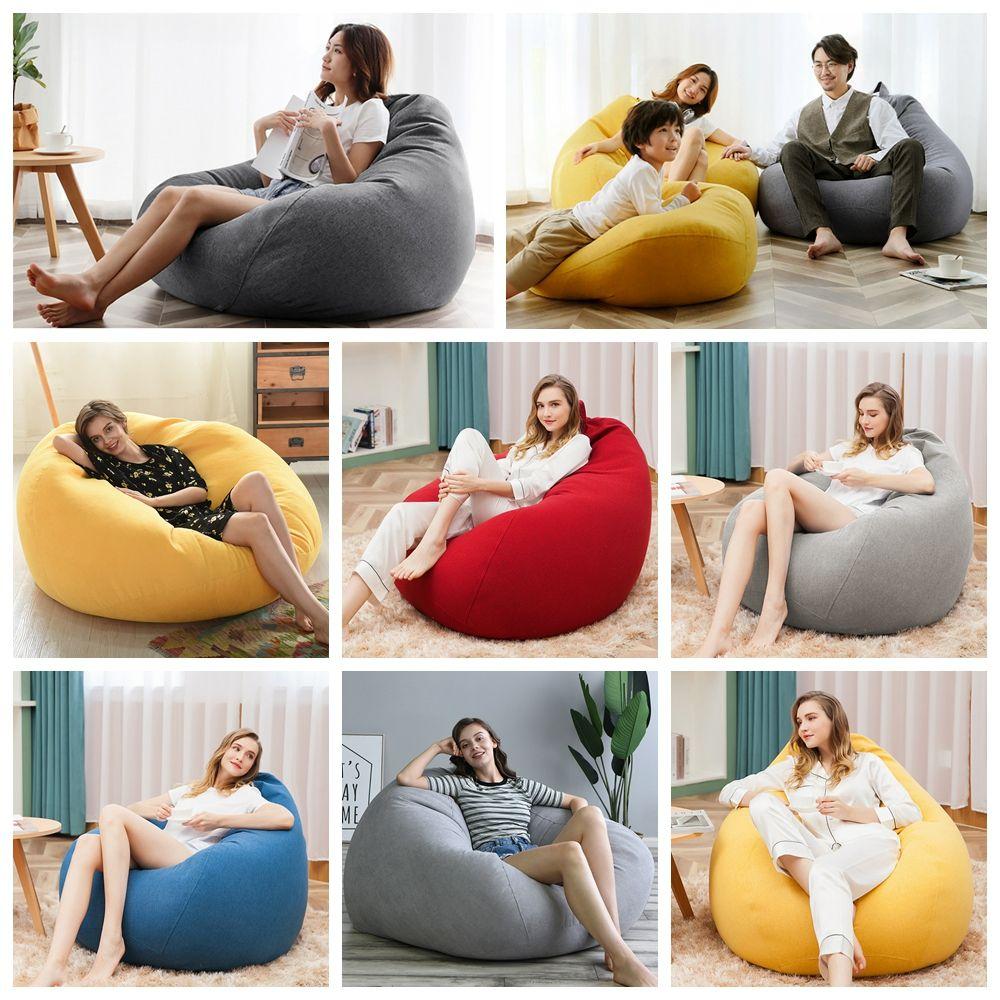 Toys Sofa Couch Cover Home Decor Chair Sofa Cover Large Bean Bag Lazy Lounger Snugly Gamer Chair