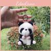 Charming Animal Plush Keychain With Adorable Cow And Panda Design Perfect Gift
