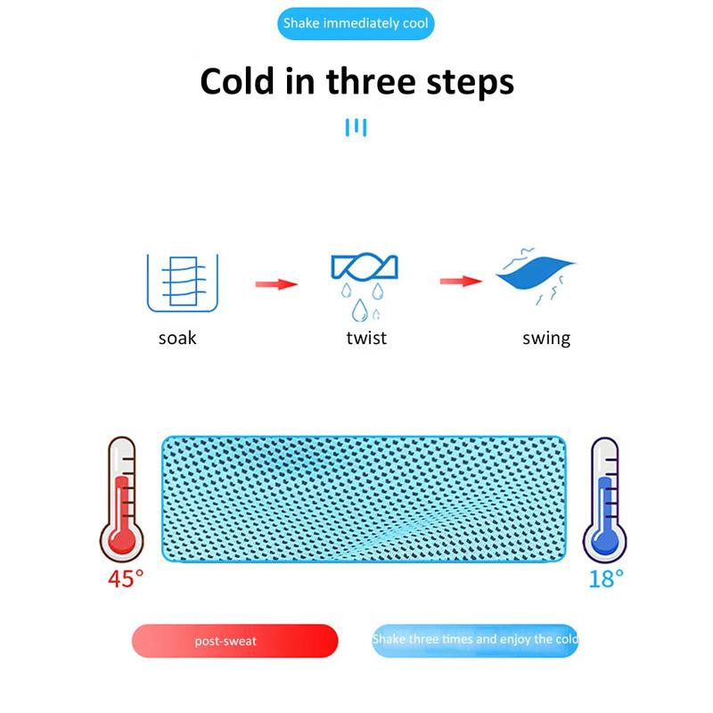 3Pcs/Pack Microfiber Camping Sports Hiking Fitness Cycling 30x90cm Polyester Cooling Towel