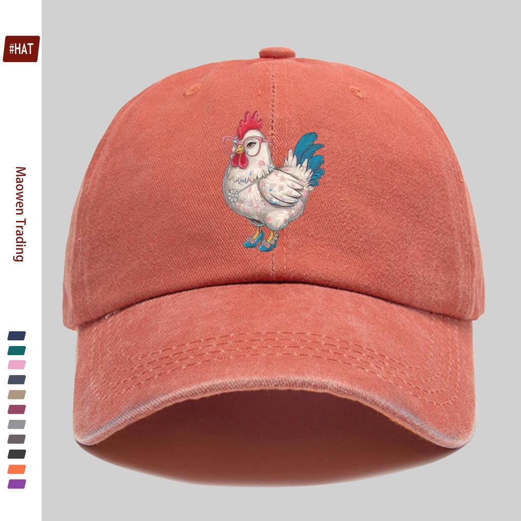 pc pcs Adjustable Trucker Cap with Buckle Closure Anthropomorphic Chick Print Suitable for for Homecoming Beach Parties Sk