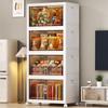 Floor-Standing Wardrobe Containers Plastic Multifunctional Bedroom Multi-Layer Folding Storage Box With Wheels Kitchen Cabinets