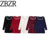 Zbzr Autumn New Women Clothes Western Style French Style Waist Hugging Black Dress Handmade Beads Long Sleeve Velvet Dress