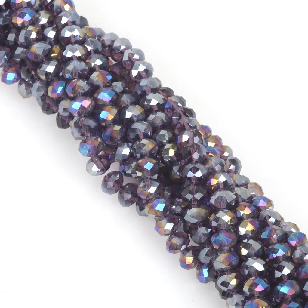 30-200Pcs Rondelle Austria Faceted Crystal Glass Beads Loose Spacer Beads for Jewelry Making