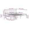 VidaXL Cadre de lit avec tiroirs blanc 120x200 cm bois de pin massif, sommier, cadre de lit double, cadre de lit en bois 3301474