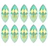 500Pcs AB Horse Eye Rhinestones Imitation Flat Back Light Green Color Crystal 7 X 15mm