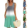 Womens Casual Sleeveless Jumpsuit Tank Top Jumpsuit Shorts Rompers With Pockets