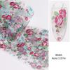 1Pcs 100cm Flower Rose Nail Transfer Foils Sticker Paper Floral Nail Wraps Tulip Nail Art Stickers Decals Nail Art Decorations