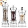 Pepper Grinder- Acrylic Salt and Pepper Shakers Adjustable Coarseness by Ceramic Rotor Kitchen Accessories