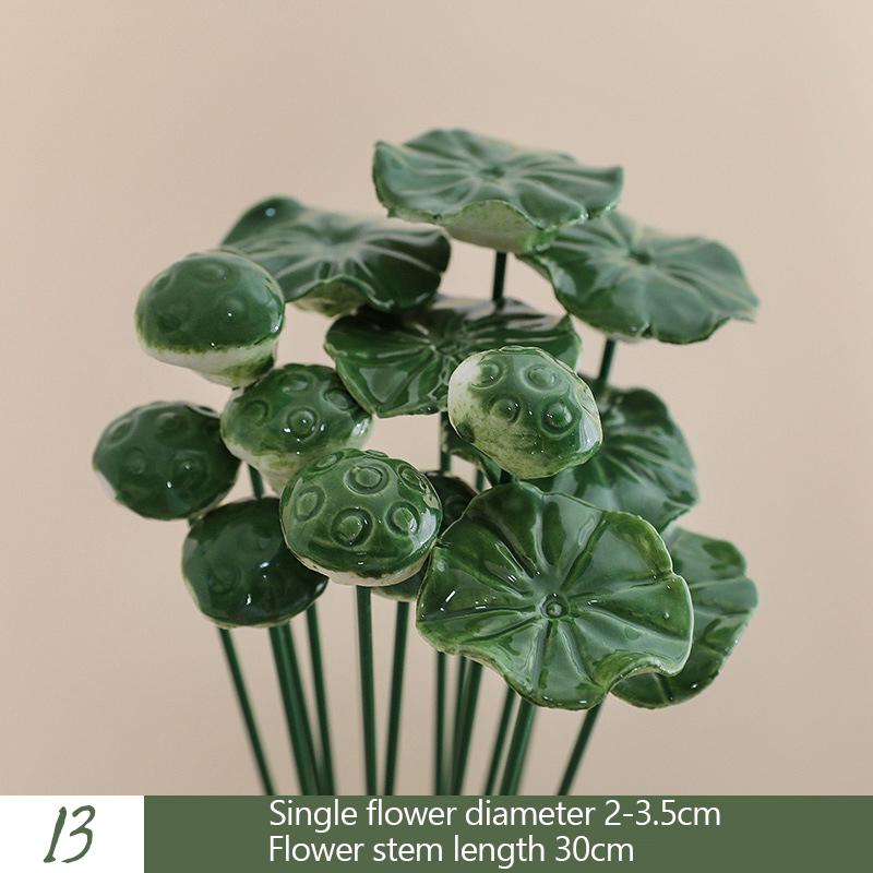 5X Искусственный цветок Керамика Ручная работа Искусственный цветок Креативное искусство Цветочный Домашний декор Вечеринка Свадьба Садовый декор Реквизит на День святого Валентина