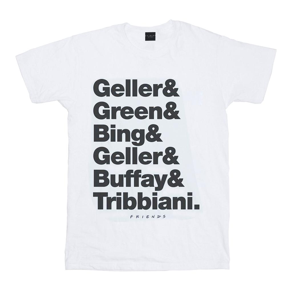 Friends Текстовая футболка с фамилиями мальчиков