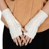 Winter Gloves Outdoor Riding Mittens Half Finger Gloves Cute Knitted Gloves  Autumn