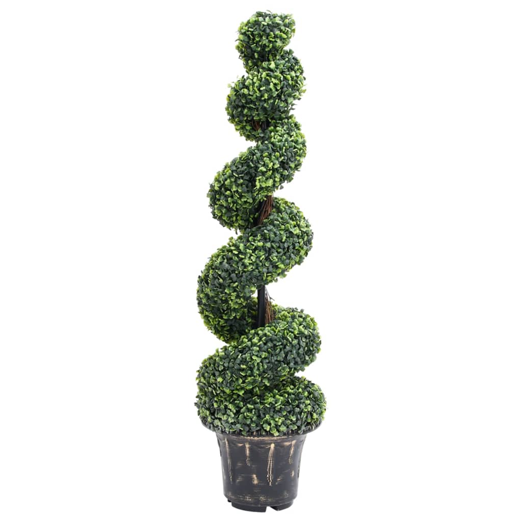 Vidaxl Spirala Ze Sztucznego Bukszpanu, Z Doniczką, Zielona, 117 Cm