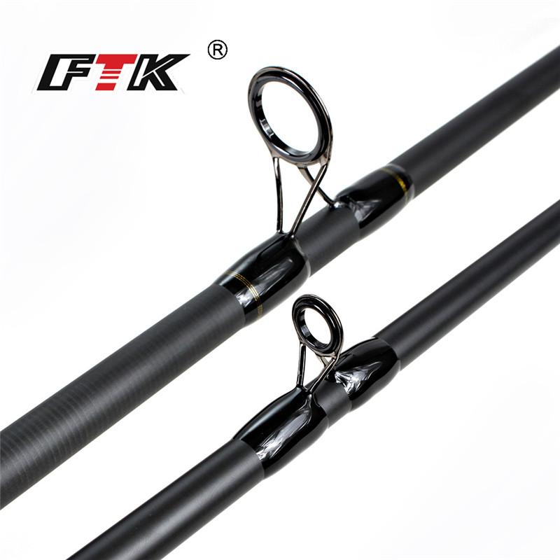 FTK Вращающаяся удочка 99% Высокоуглеродистая сверхтвердая удочка 2 секции Бесплатная удочка 2 запасных наконечника удочки