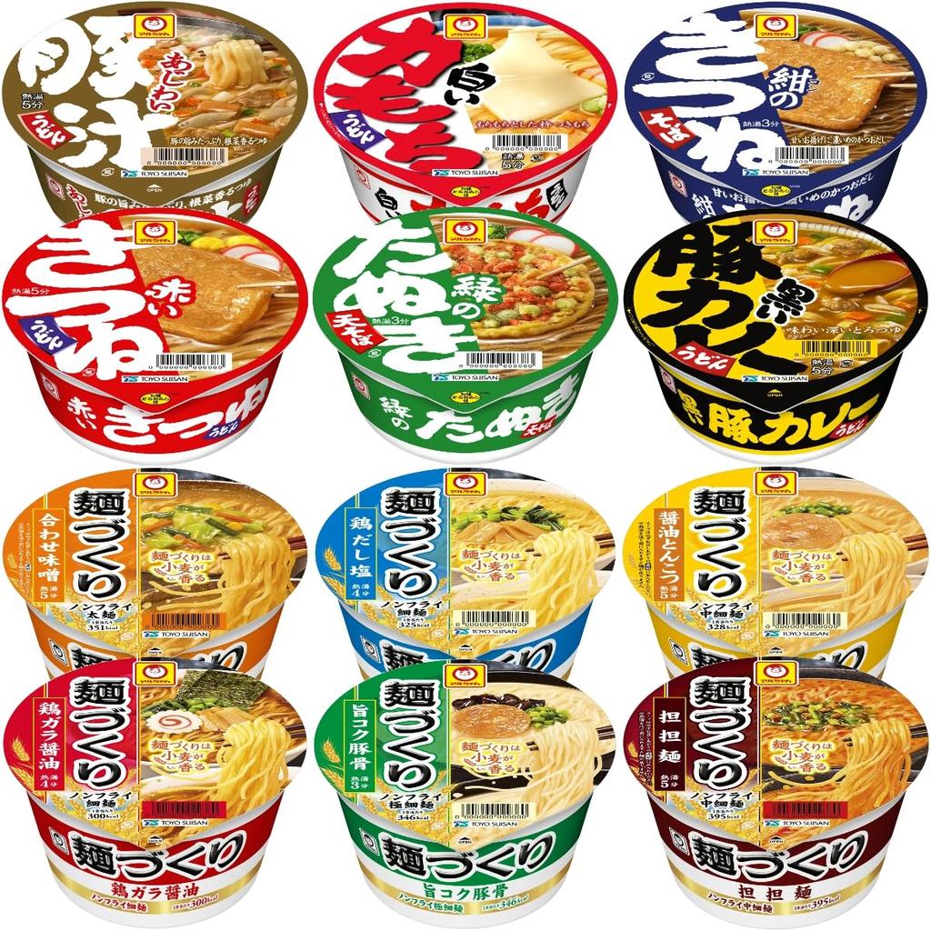 Noodle Making Red Fox Green Tanuki 12 Variety Set (Total servings) Udon Soba Ramen Cup Noodles Assortment Taste Comparison Late Night Snack Emergency