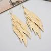 Длинные серьги женские неправильной формы сексуальные серьги для девушек панк металл кисточка модные серьги с листьями богемные серьги