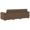 3 Piece Sofa Set in Brown 221 x 80 x 80 cm Linen Blend Fabric
