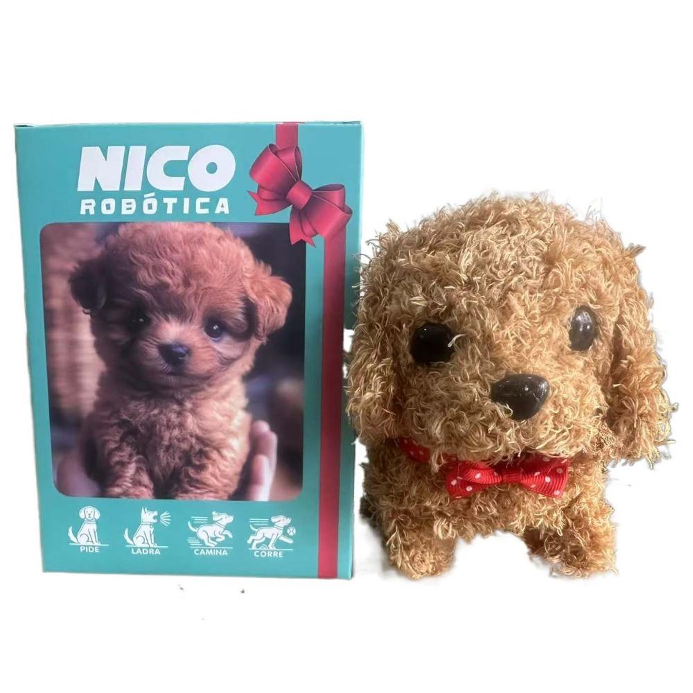 Simulation Plush Robot Dog Stuffed Animals Walking Dog Toy Lovely Realistic Robotic Puppy  Baby Toy