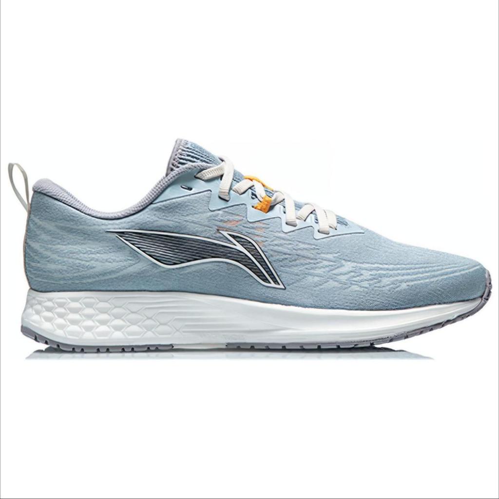 Li Ning Red Hare 4 Амортизация Скользкие Устойчивые к истиранию Дышащие Низкие Беговые кроссовки Мужские Серый Синий ARMR003-2