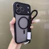 Роскошный матовый прозрачный чехол для iPhone 17 Pro Max со шнурком Защита камеры MagSafe Беспроводная зарядка чехол для 17 Pro max Чехол