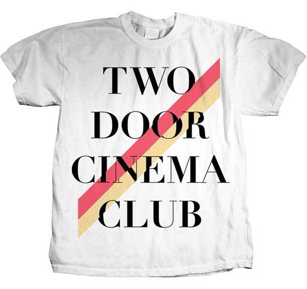 Футболка унисекс с надписью TWO DOOR CINEMA CLUB в полоску Hi Fidelity Merch