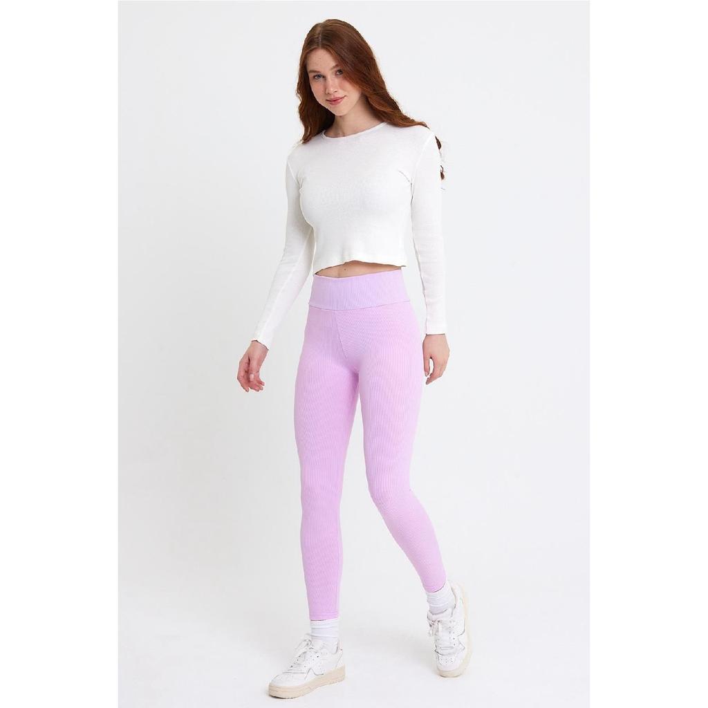 Индиго Индиго Индиго Трикотажные колготки в рубчик с завышенной талией и эластичной резинкой на талии