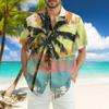 Men's Fashion Loose Hawaiian Printed Short Sleeve Beach Shirt