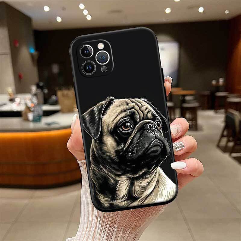 Cute Pug Dog Case for Samsung M55 M35 M15 A02 A05S A05 A06 A15 A12 A13 A10 A16 A20 A22 A24 A25 A30 A31 A32 A33 A35 A42 A50