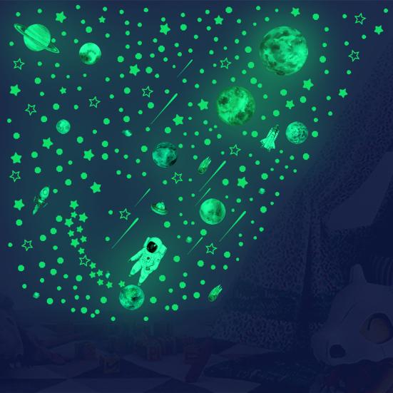 3D водостойкие светящиеся звезды, набор светящихся привлекательных наклеек из ПВХ в темноте, настенные наклейки для дома