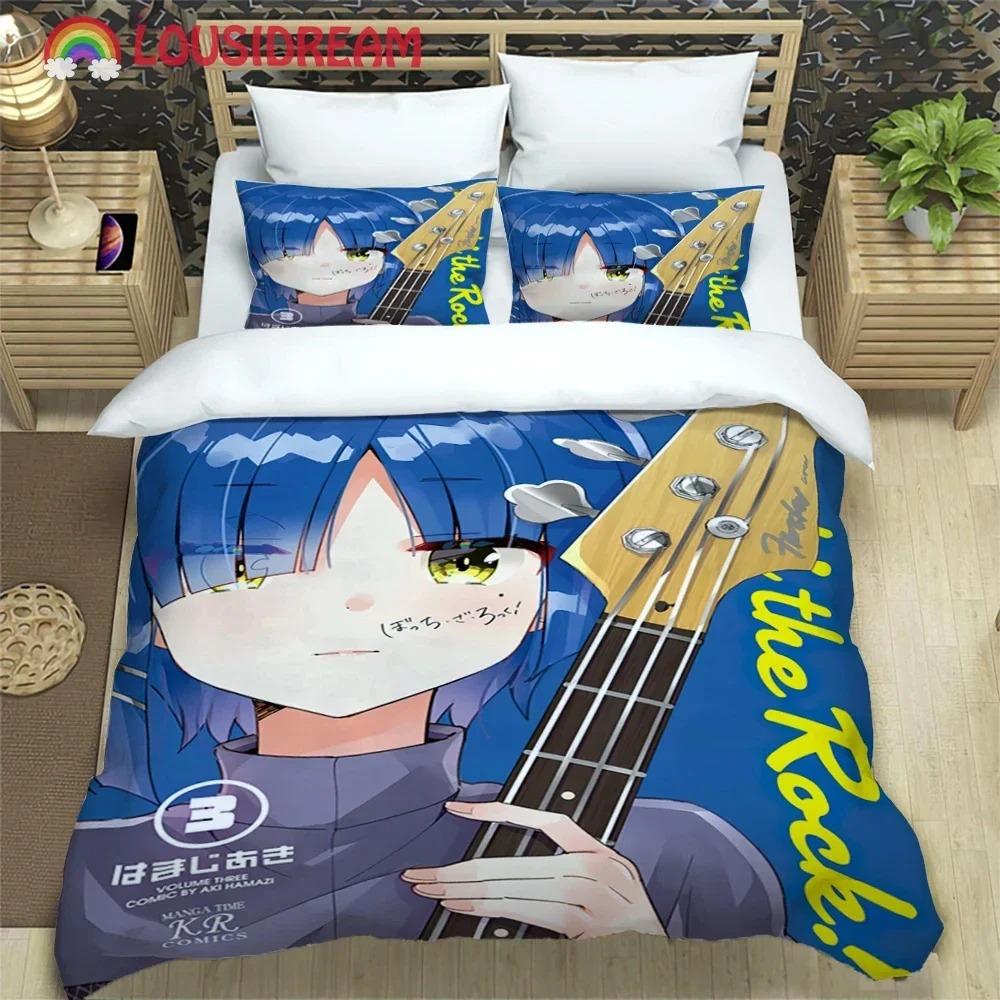 Comfortable Anime Print Bedding Set With Duvet Cover And Pillowcases King Queen Twin Sizes For All Ages