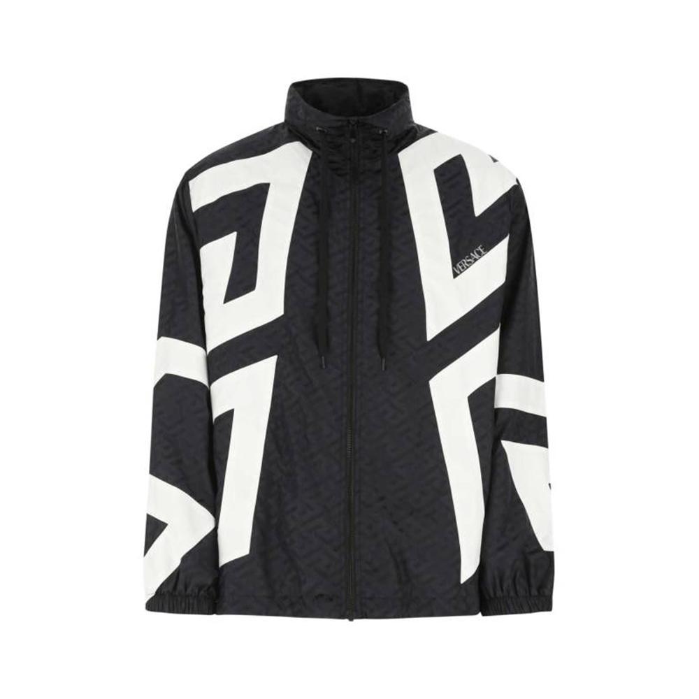 VERSACE Logo Printed Zip Up Jacket 10060331A04368-2B020