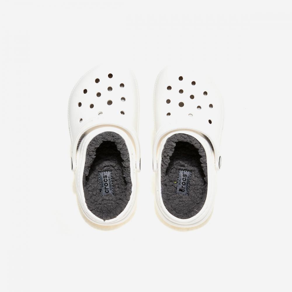 Crocs Классические клоги на подкладке для детей Crs207010 Белый Серый
