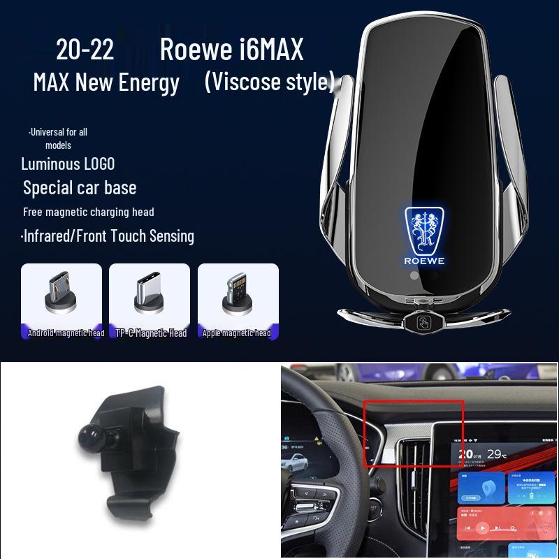 Магнитный беспроводной держатель для телефона с быстрой зарядкой для Roewe 350, RX5, I5, I6, RX8, MAX