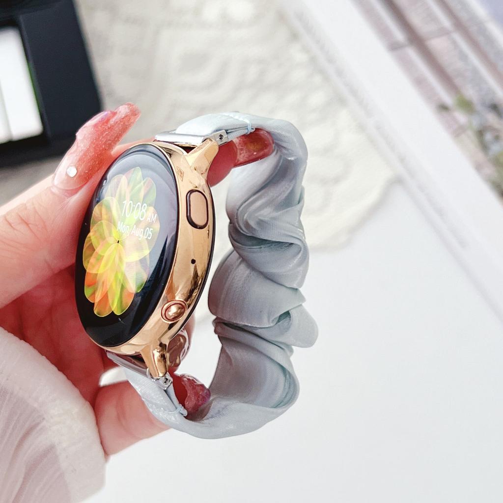 18mm 20mm 22mm Smart Watch Band Watch Strap- Ice Silk Fabric for Lday Women Girl HUAWEI Watch GT3 GT2 Samsung Galaxy Watch Amazfit