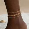 Cross Border Fashion Универсальная креативная цепочка для ног в виде самолета, модная тенденция в пляжном стиле, инкрустированная стразами, трехсекционная цепочка для ног