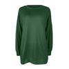 Women's Fashion Loose Round Neck Long Sleeve Solid Color T-shirt Top