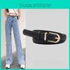 Современный женский тонкий пояс из искусственной кожи для джинсов и повседневной одежды