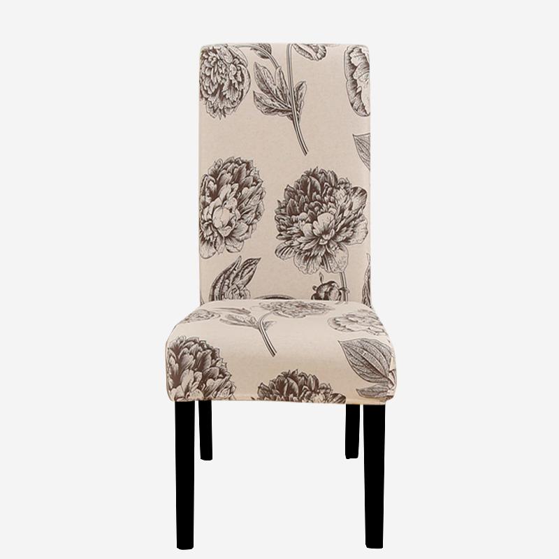 Чехлы на стулья с принтом, эластичные чехлы на кухонные сиденья, эластичные чехлы на стулья из спандекса для столовой, свадебного отеля, банкета, моющиеся, 1 шт.