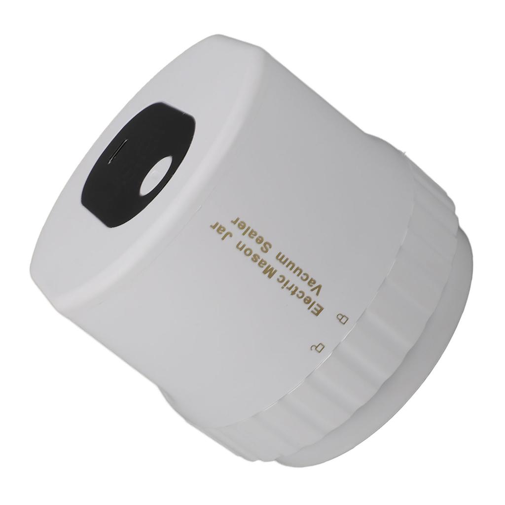 Electric Mason Jar Vacuum Sealer Rechargeable Automatic Cordless Jar Vacuum Sealer for Home White