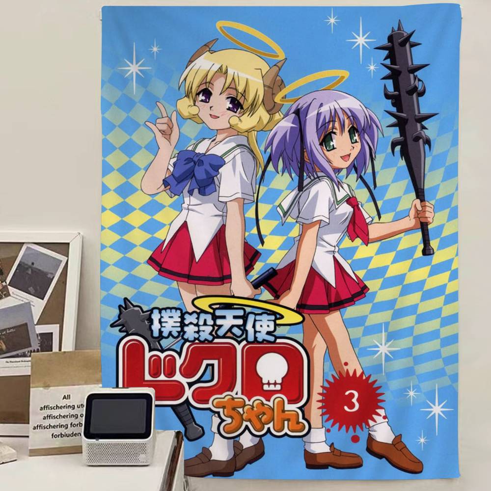 B-Bokusatsu T-Tenshi Dokuro-chan Цветной Гобелен Настенный Бохо Гобелены Настенные Листы Мандала Настенные