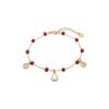 Bracelet - LUXENTER - Kirrio - Argent 925 - Finition or Jaune 18k - Cristal Rouge