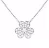 18k Rose Gold Diamond Clover Necklace & Three-Leaf Clover Earrings Set