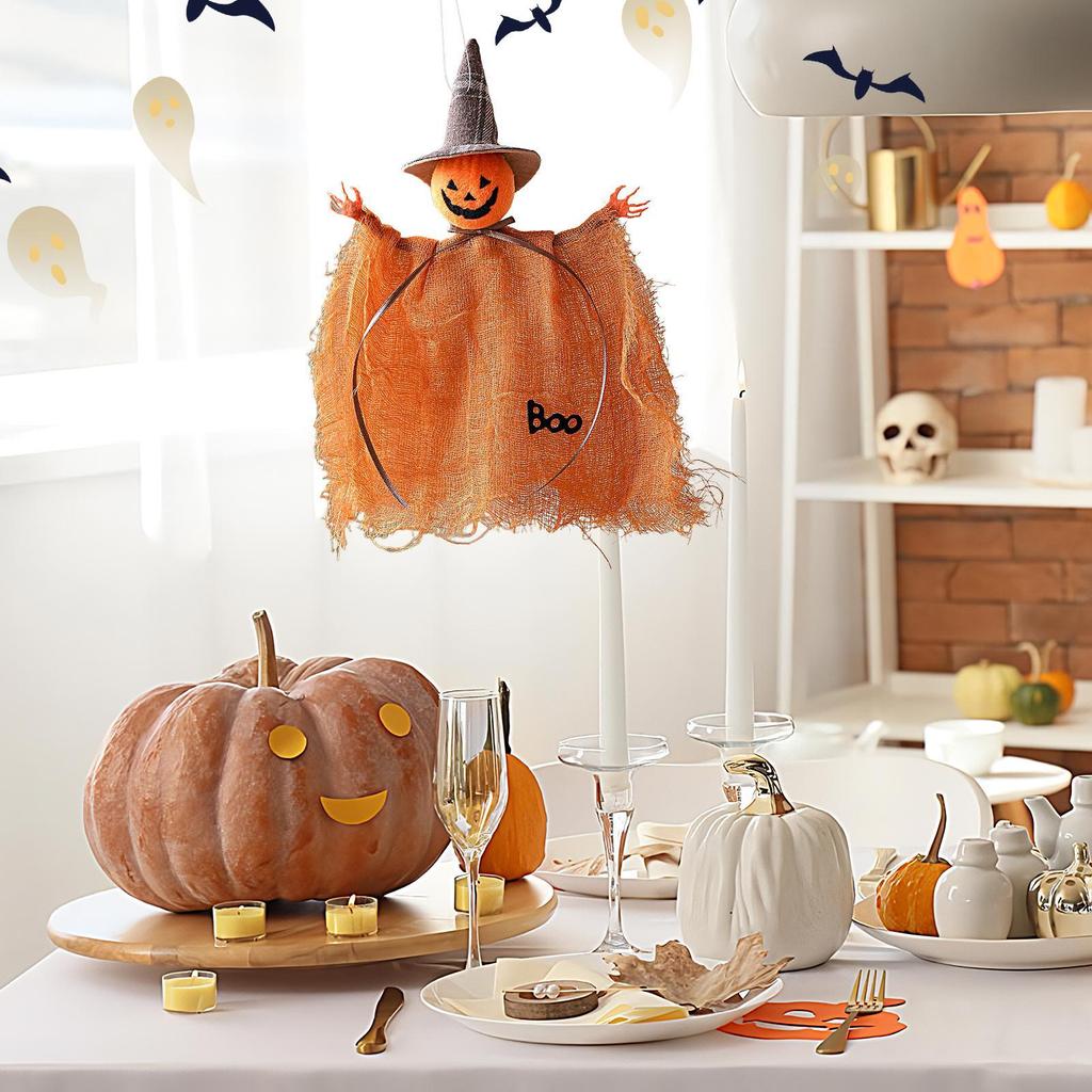 Halloween Ghost Festival Haunted House Witch Figurine Hanging Doll Decoration Pendant Ornaments for Party Haunted House Decorate