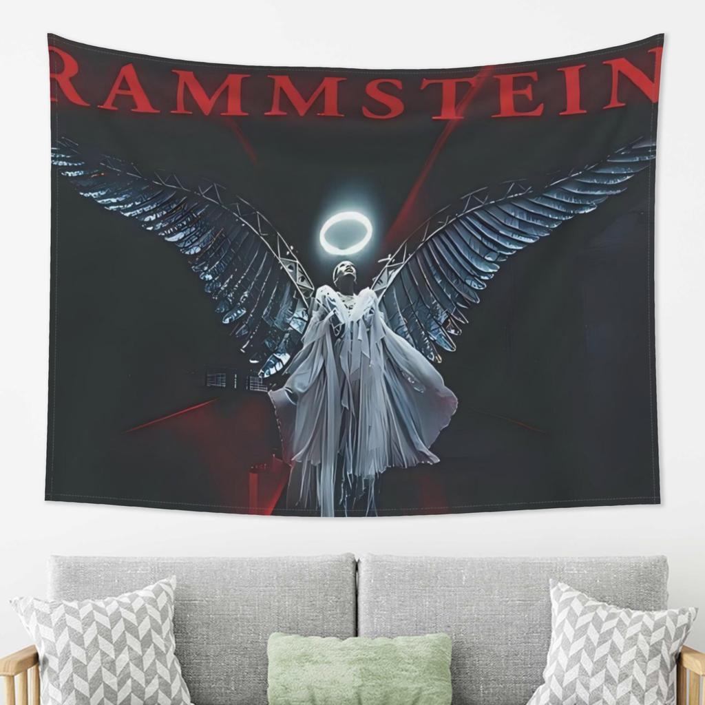 Гобелен Rammstein Ангел Темный Драматичный Дизайн Настенный Декор Уникальный Модный Подарок для Дома Общежития